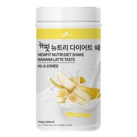 뉴핏 단백질 뉴트리 다이어트 쉐이크 바나나맛, 750g, 1개