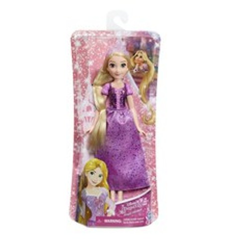 디즈니프린세스 패션돌 반짝이 드레스 라푼젤 인형, 혼합 색상