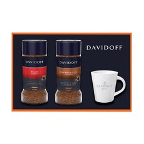 다비도프 커피 선물세트 B, 다비도프 리치 아로마 100g + 카페 에스프레소 57 100g + 카페 컵 150ml, 1세트
