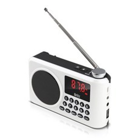 브리츠 휴대용 FM라디오 블루투스 스피커 BZ-LV990, 화이트