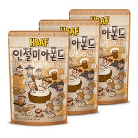 HBAF 인절미 아몬드, 190g, 3개