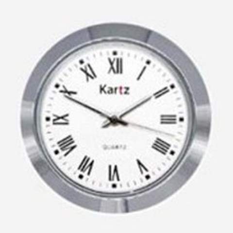 Kartz 카츠 차량용 아날로그 시계 로만 화이트