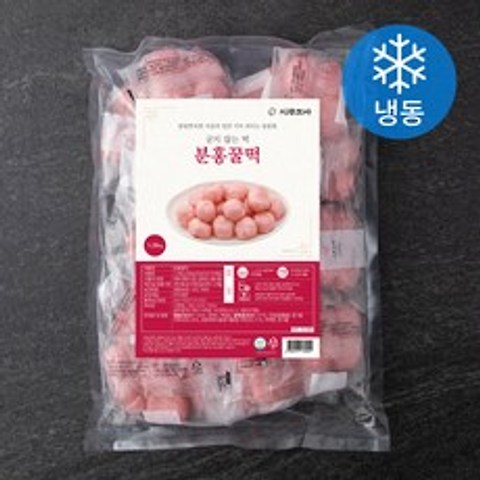 시루조아 굳지않는 분홍 꿀떡 (냉동), 80g, 16개