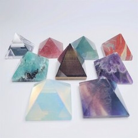 천연 원석 피라미드 약3cm명상 풍수 용품 건강 힐링, 오팔
