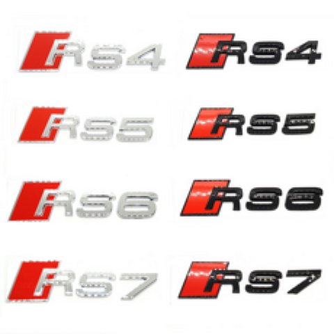 아우디 RS4 RS5 RS6 RS7 크롬 검정 트렁크 엠블럼 래터링 아우디용품, 5. RS6 크롬