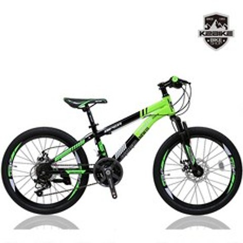 K2BIKE 2021 어린이 MTB자전거 메커드SFD 22인치 21단 디스크 MTB 자전거, 메커드SFD 블랙+그린 미조립, 56cm