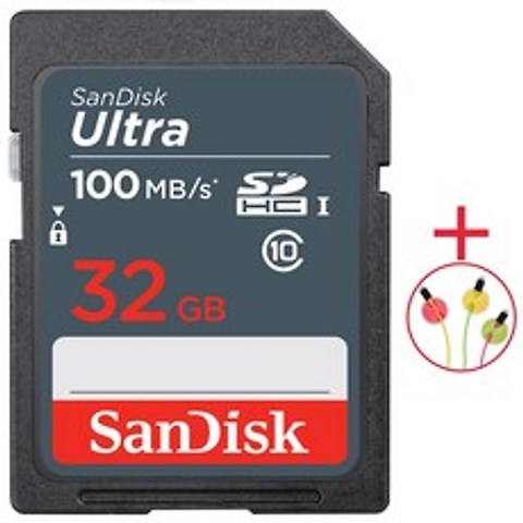샌디스크 울트라 라이트 SD 메모리 카드 80~100MB/s + 사은품, 32GB