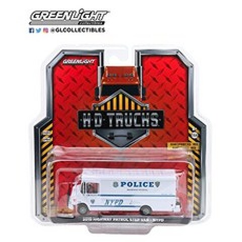 Greenlight 1:64 H.D. 트럭 시리즈 18-2019 고속도로 순찰대 단계 밴 - 뉴욕시 경찰 부 (NYPD) 33180-C, 본상품