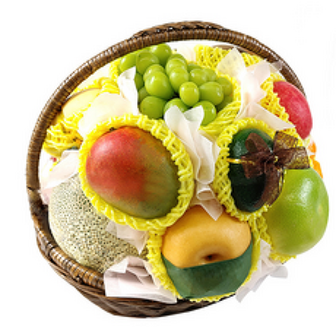 코스트코 Fruit gift basket 과일배달 병원 병문안 출산 축하 선물 과일 바구니 과일선물세트 배달 -명품 중 /대, 명품 중
