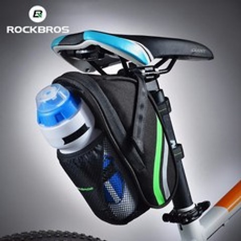 ROCKBROS 검은 자전거 가방 휴대용 좌석 후면 가방 접는 산악 도로 자전거 가방 꼬리 후면 Seatpost 안장 병 가방 자전거|자전거 가방 & 짐바구니|, 1개, C7BK