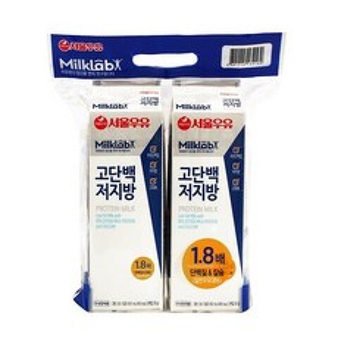 [메가마트]서울우유 밀크랩 고단백 저지방 우유 900ml*2, ml