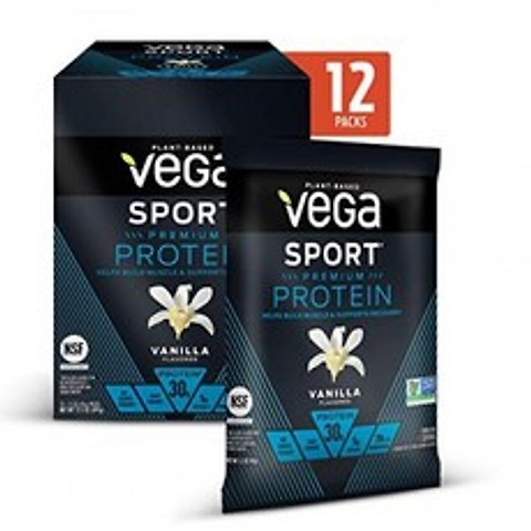 Vega Sport Premium Protein Powder Vanilla Plant Based Protein Powder for Post