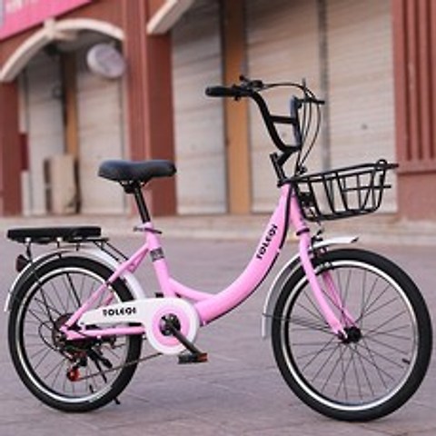 알루미늄 가벼운 여성용 자전거, [속도] 20 인치 핑크 + 슈 프레