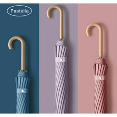 [샬롬] 파스텔 장우산 16K 튼튼한 예쁜 10가지 색상