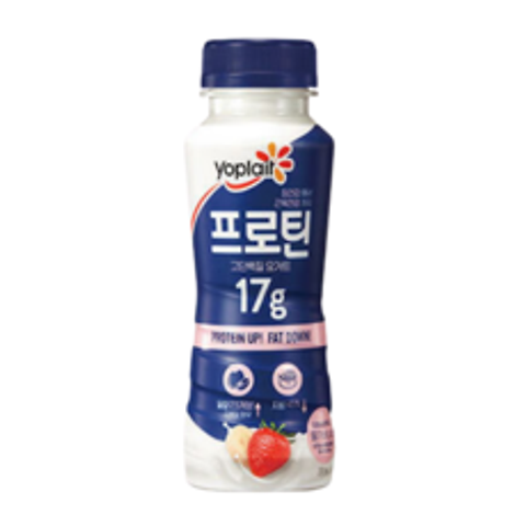 [빙그레]요플레 프로틴 드링크 210g 단백질 유산균, 요플레 프로틴 드링크 딸기 12개