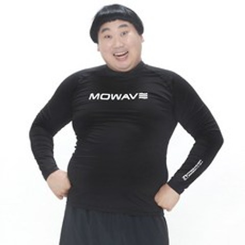 모와비 빅사이즈 래쉬가드 자외선차단 남성 수영복 샤카 블랙
