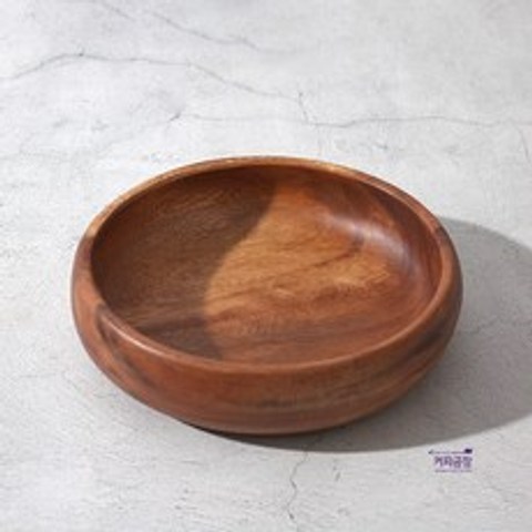 오가닉 원목 라운드 샐러드볼 (중) / 우드볼 나무그릇