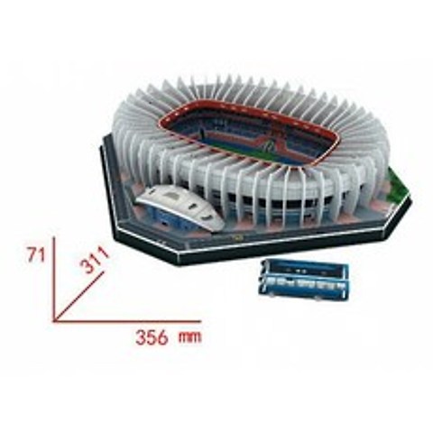 축구 건물 경기장 3D 입체 퍼즐 축구장, 171 파리 프린스 파크