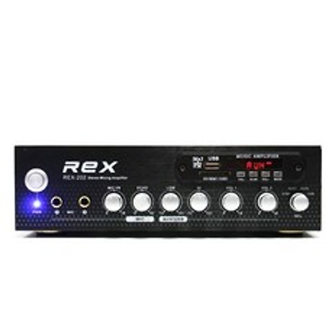 REX REX202 미니앰프 2채널 200W, REX-202 블랙