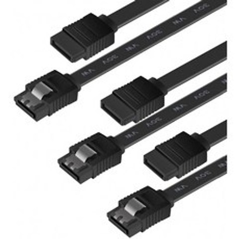 BENFEI SATA 케이블 III 3팩 SATA 케이블 III 6Gbps 직선 HDD SDD 데이터 케이블(잠금 래치 18인치 포함) SATA HDD SSD CD, 단일옵션