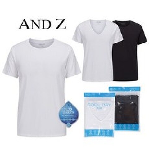 [갤러리아] 앤드지(ANDZ)ANDZ BY 지오지아 21S/S 쿨데이 기능성 이너웨어 티셔츠 2종 BZB2US1101