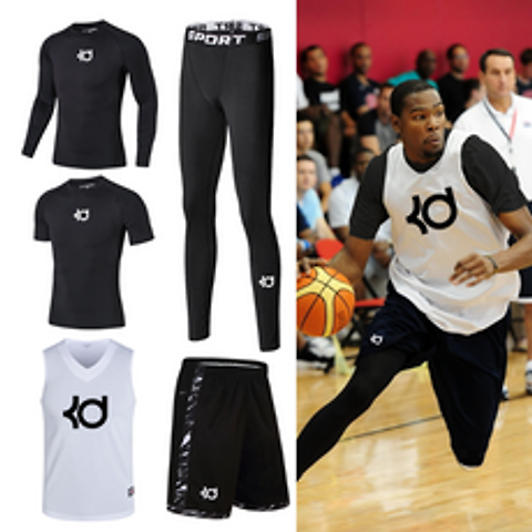 캐빈듀란트 브루클린네츠 유니폼+이너웨어 셋트 슈팅져지 연습져지 농구나시 반바지 유니폼 상하의 세트 NBA 농구복
