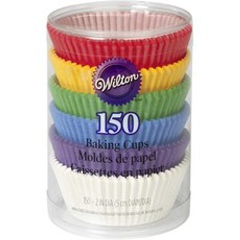 윌튼 베이킹 컵 레인보우 5cm, 혼합 색상, 150개입
