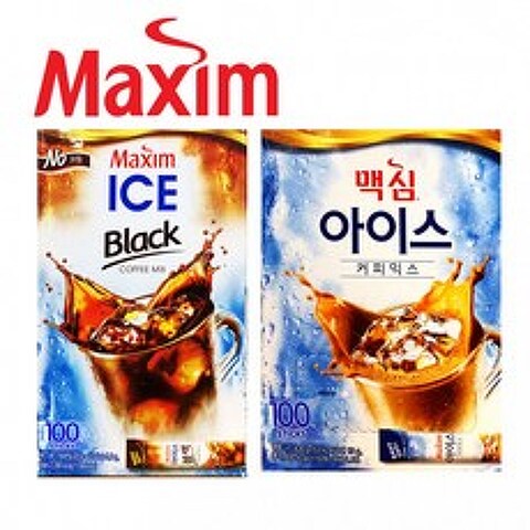 맥심 아이스커피 블랙커피 커피믹스 맥심커피 100T, 맥심 아이스믹스커피 100T