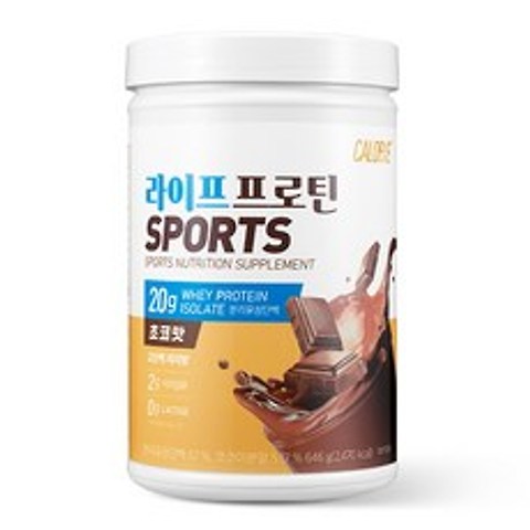 칼로바이 라이프프로틴 스포츠 유청 단백질 쉐이크 보충제 파우더 초코맛, 1개, 646g