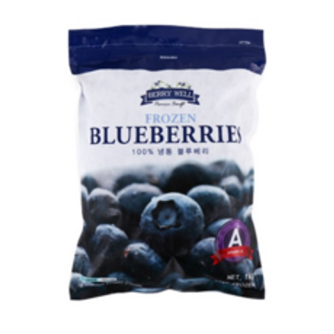 베리웰 냉동블루베리 칠레산 블루베리세척 1kg 블루베리효능 무료 드라이아이스