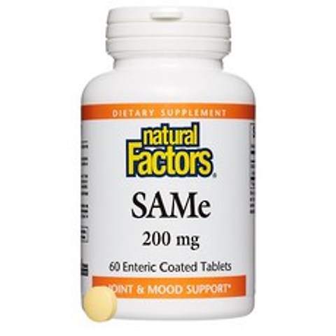 Natural Factors SAMe 200mg 60 tablets 네츄럴팩터스 샘이 200mg 타블렛 60정