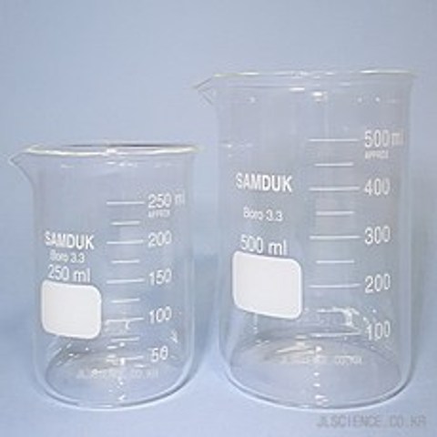 [JLS] 강화유리비이커 Beaker 비커 눈금컵 계량컵 실험도구, 05-500ml 1개