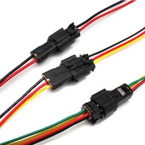 velton 하네스커넥터 방수커넥터 자동차전원 배선 연결 DIY LED배선작업, 2P방수케이블, 1개