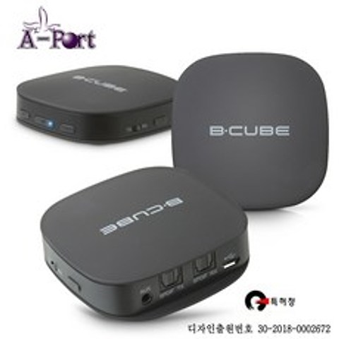 A-Port APTXHD 광 리시버 블루투스 5.0 오디오 HD 무선 송수신기, 블랙, BTR505 B-CUBE