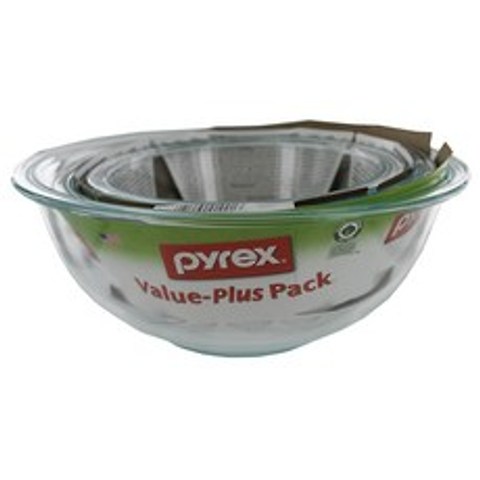 Pyrex 믹스 대접 3종 세트, Clear, 1개