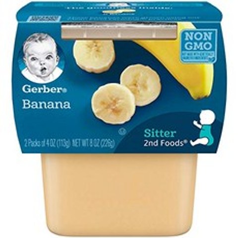 거버 어린이 식품 226g, 바나나(Banana), 2개입