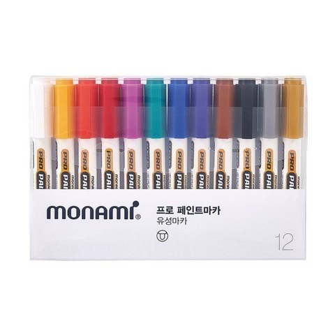 모나미 프로 페인트마카, 12색, 1세트