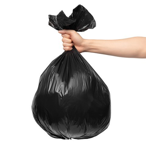 코멧 배접 쓰레기 비닐봉투, 블랙(55x79cm), 50L, 100매