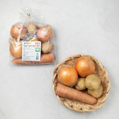 곰곰 친환경 감자+당근+햇양파, 1.2kg, 1개