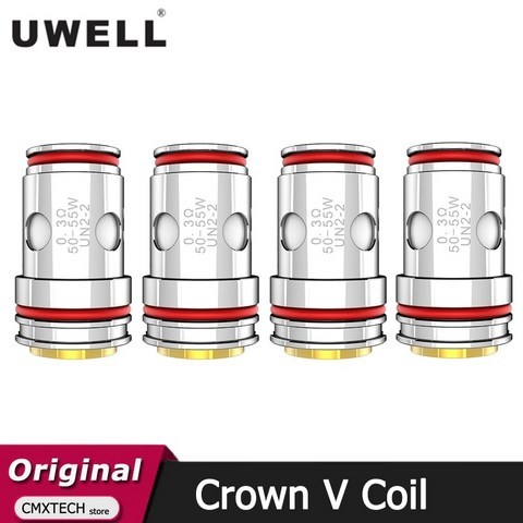 4 개 몫 Uwell Crown 5 Coil Crown V Coil UN2 Meshed 0.23ohm UN2-2 0.3ohm UN2-3 0.2ohm Vaporizer For E, UN2 0.23ohm