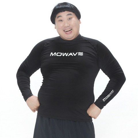 모와비 빅사이즈 래쉬가드 자외선차단 남성 수영복 샤카 블랙