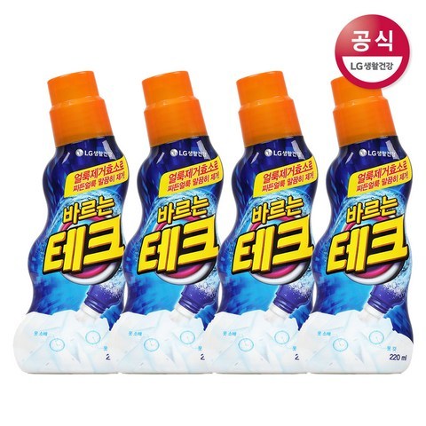 LG생활건강 바르는 테크 220ml, 4개