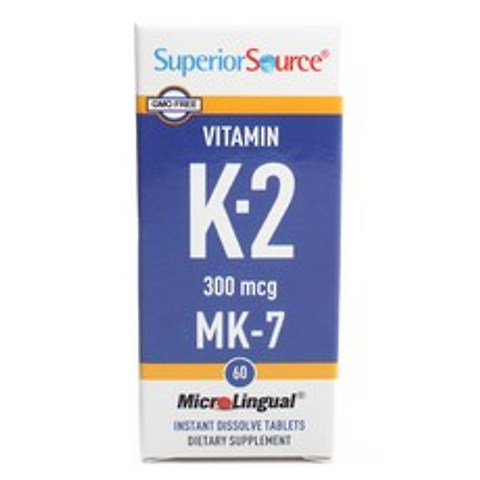 슈페리어소스 비타민 K-2 300mcg MK-7 타블렛, 60개입, 1개