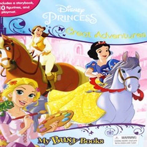 Disney Princess Great Adventures My Busy Book 디즈니 공주 대 모험 비지북, Phidal