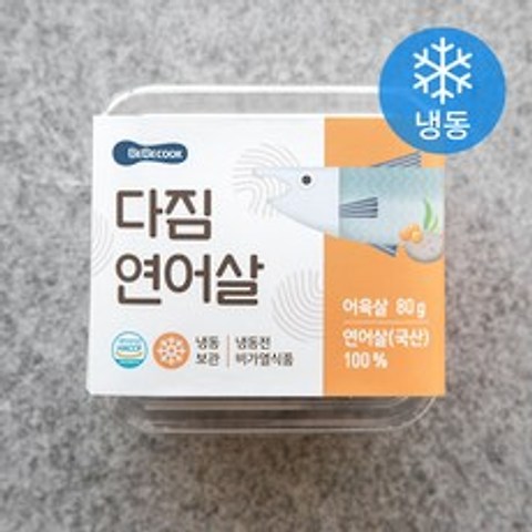 베베쿡 다짐연어살 (냉동), 80g, 1개