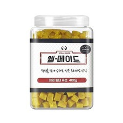 웰메이드 강아지 수제간식 400g, 야채황태큐브맛, 1개