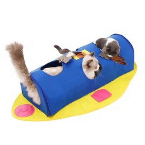 발라당 스트레스해소 고양이 놀이터 터널, 블루, 1개