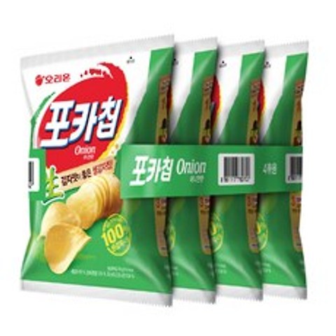 오리온 포카칩 어니언맛, 38g, 4개입