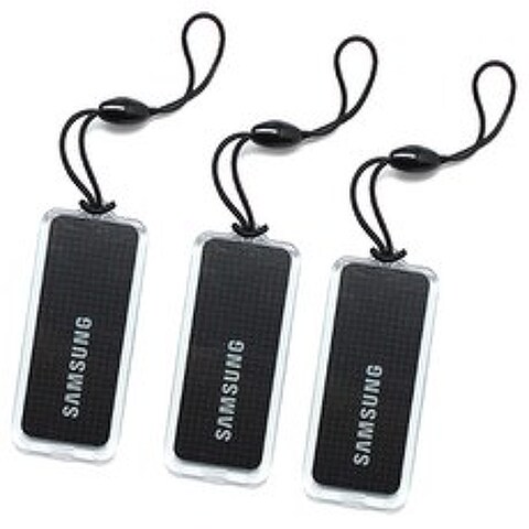 삼성SDS 도어락용 휴대폰걸이형 키 블랙, 3개입