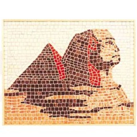 도미네크 레프리카 CUiT벽돌블럭 피라미드 DIY 액자 키트, 혼합 색상